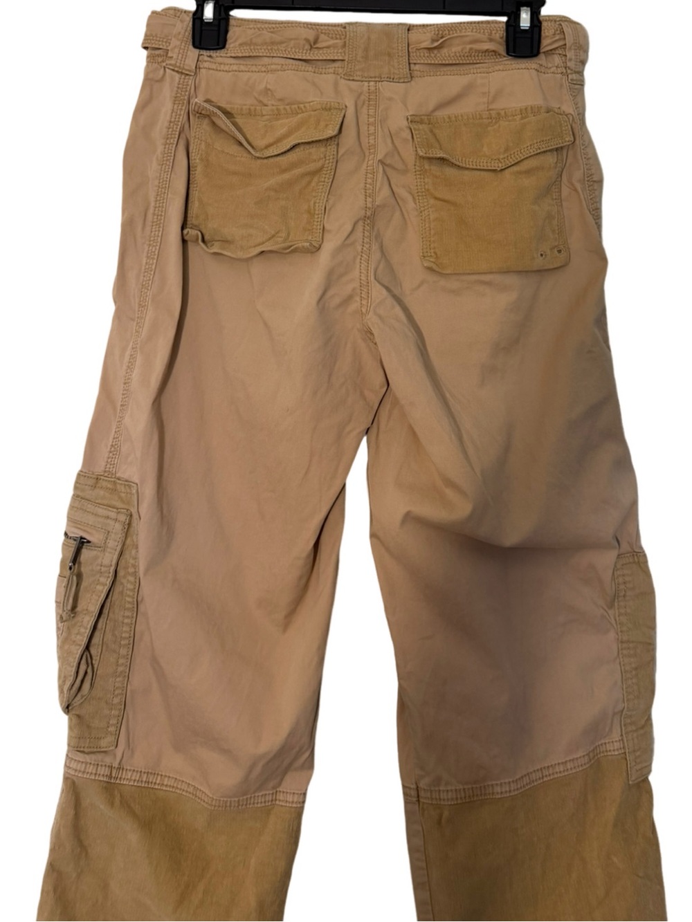 Vintage Y2K Abercrombie & Fitch Patchwork Tan Cargo Pants Size 4R - Picture 7 of 11